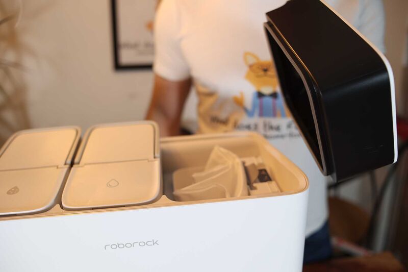 The dust bag of the suction station of the Roborock S8 Pro Ultra.